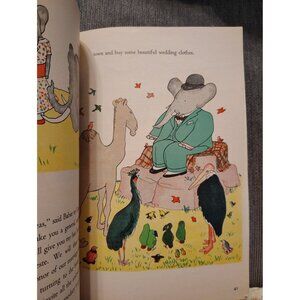 Vintage The Story of Babar the Little Elephant Softcover Children's Book, READ